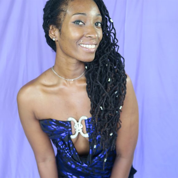 Pinkeli Strapless flashy rhinestone jeweled party in purple and silver size S - Picture 5 of 7